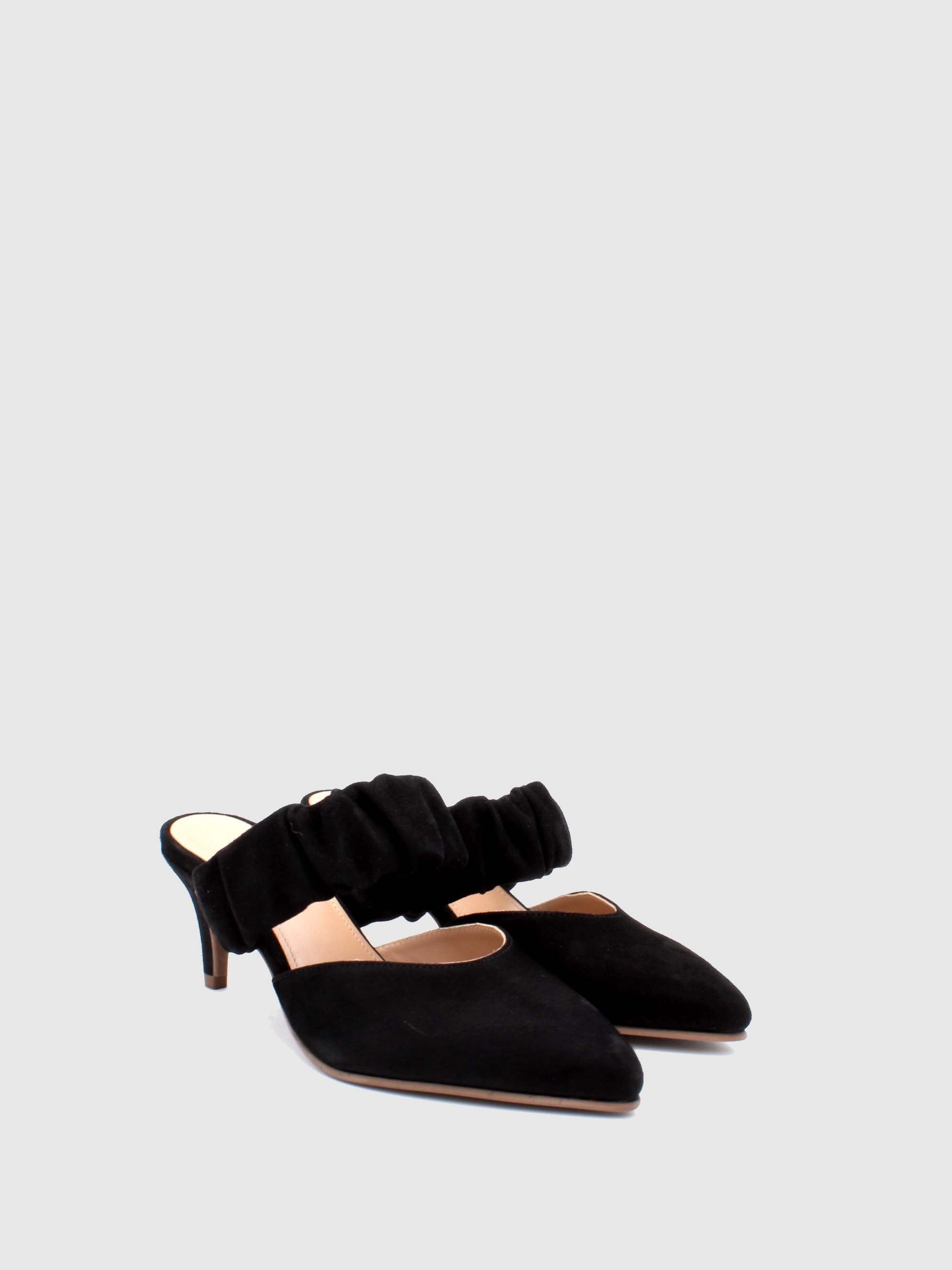 JJ Heitor Mules com Elástico G01L3 Suede Black